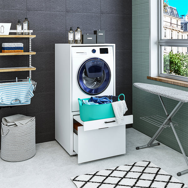 Roomart wasmachinekast SERIE 2, 67 cm, met uittrekplateau en lade, in 3 kleuren