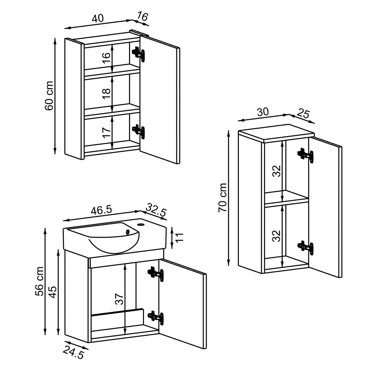 Badmöbelset • PUNTO • Unterschrank mit Waschbecken • Badezimmer Möbel • Gäste WC - badezimmerschrank, waschbecken, badezimmermöbel, badschrank, badezimmer, mit, unterschrank, badmöbel, set, waschtisch, möbel, badezimmermãbel, bad, badezimmerschränke, schm