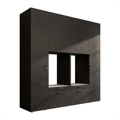 Roomart wasmachinekast SERIE 2 met 2 hoge kasten, 254 cm, in 3 kleuren