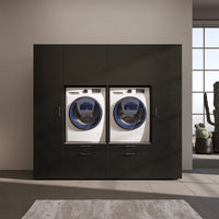 Roomart wandmeubel SERIE 2, 224 cm, voor 2 apparaten met 2 hoge kasten, in 3 kleuren