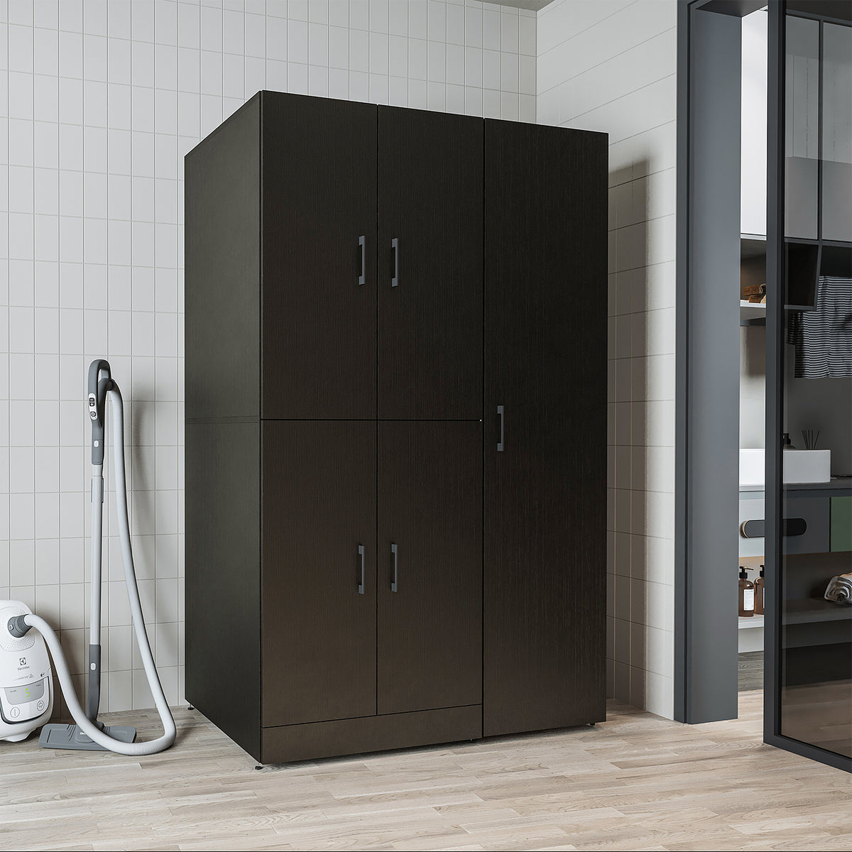 Roomart wasmachinekast DORA-II, 115 cm, voor wasmachine en droger, in 5 kleuren
