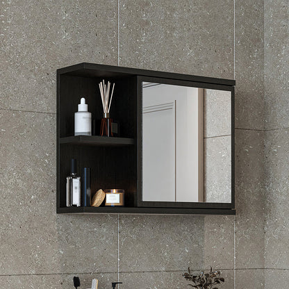 Spiegelschrank ADA in Anthrazit-Eiche wandhängend im Badezimmer