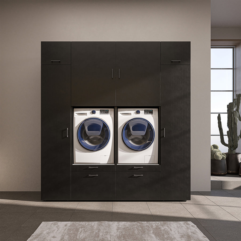 Roomart wasmachinekast SERIE 2 met 2 hoge kasten, 254 cm, in 3 kleuren
