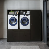 Roomart wasmachinekast SERIE 1 voor 2 machines met hoge kast, 194 cm, in 3 kleuren