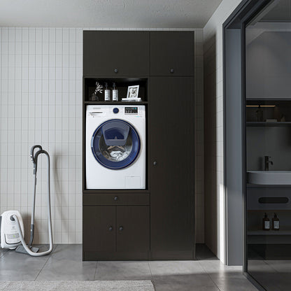 Roomart wasmachinekast SERIE 3, 112 cm, met hoge kast en uittrekbaar blad, in 3 kleuren