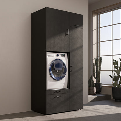 Roomart wasmachinekast SERIE 2, 112 cm, met hoge kast en uittrekplank, in 3 kleuren