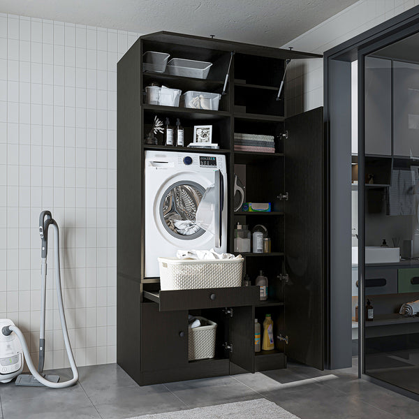 Roomart wasmachinekast SERIE 3, 112 cm, met hoge kast en uittrekbaar blad, in 3 kleuren
