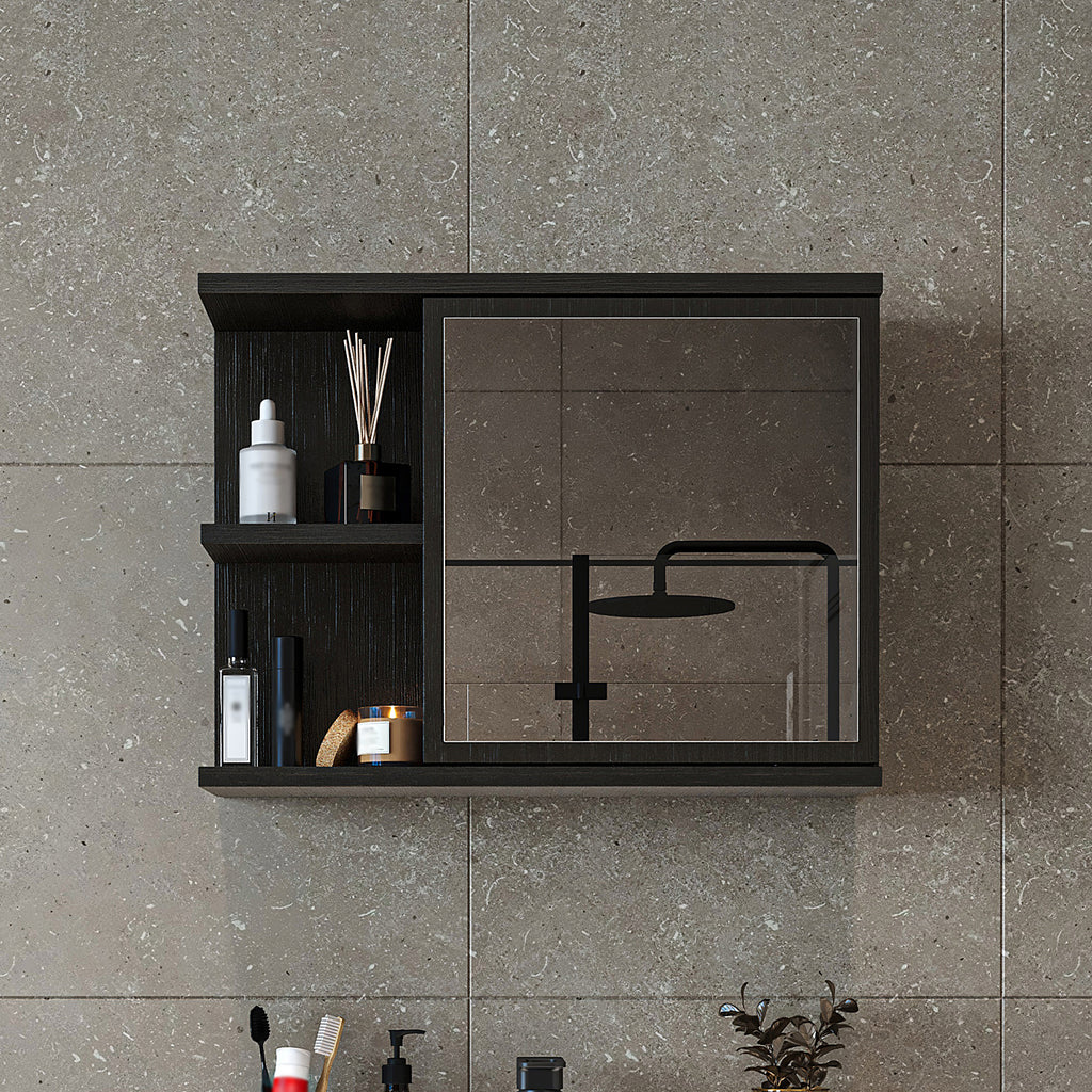Roomart spiegelkast ADA, 60 cm, met open schap en soft-close-deur, in 4 kleuren