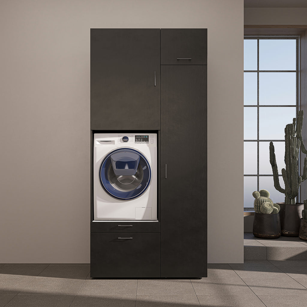 Roomart wasmachinekast SERIE 2, 112 cm, met hoge kast en uittrekplank, in 3 kleuren
