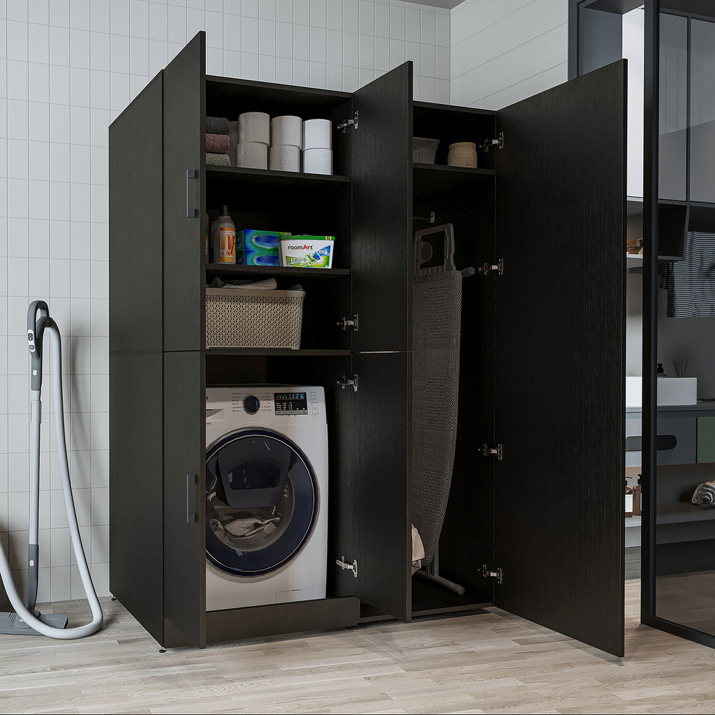 Roomart wasmachinekast DORA-II, 130 cm, voor wasmachine en droger, in 5 kleuren
