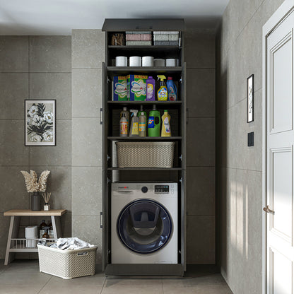 Roomart wasmachinekast DORA-II, 70 cm, voor wasmachine en droger, in 5 kleuren