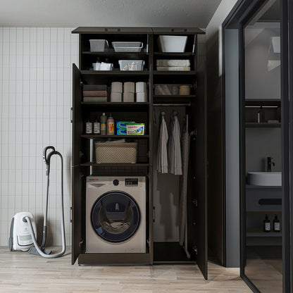 Roomart wasmachinekast DORA-II, 115 cm, voor wasmachine en droger, in 5 kleuren