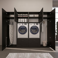 Roomart wandmeubel SERIE II, 254 cm, voor 2 apparaten met 2 hoge kasten, in 3 kleuren