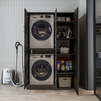 Roomart wasmachinekast DORA-II, 115 cm, voor wasmachine en droger, in 5 kleuren