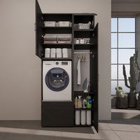 Roomart wasmachinekast SERIE 2, 112 cm, met hoge kast en uittrekplank, in 3 kleuren