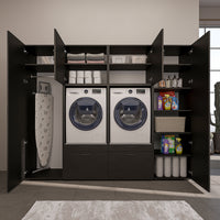 Roomart wandmeubel SERIE II, 254 cm, voor 2 apparaten met 2 hoge kasten, in 3 kleuren