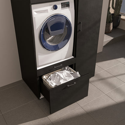 Roomart wasmachinekast SERIE 2, 112 cm, met hoge kast en uittrekplank, in 3 kleuren