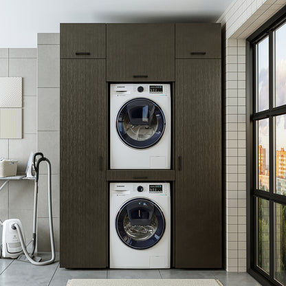 Roomart wasmachinekast 157 cm, voor 2 apparaten met 2 hoge kasten, in 3 kleuren