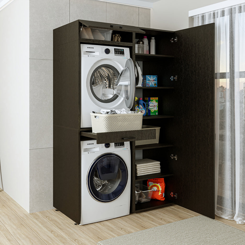 Roomart wasmachinekast DUO-I, 127 cm, ombouwkast voor wasmachine & droger, in 3 kleuren