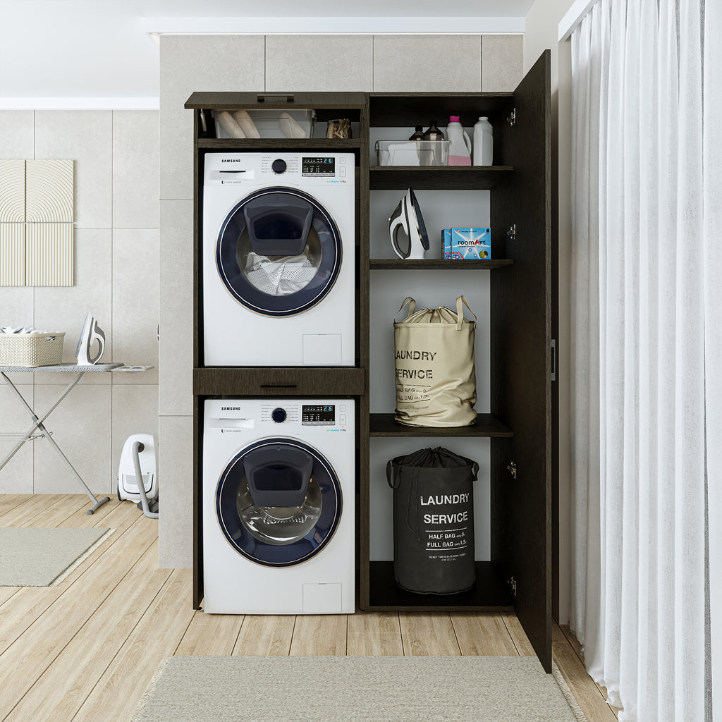 Roomart wasmachinekast DUO-I, 127 cm, ombouwkast voor wasmachine & droger, in 3 kleuren