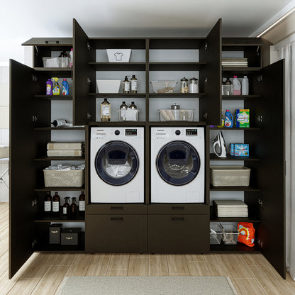 Roomart wasmachinekast SERIE 2 met 2 hoge kasten, 254 cm, in 3 kleuren