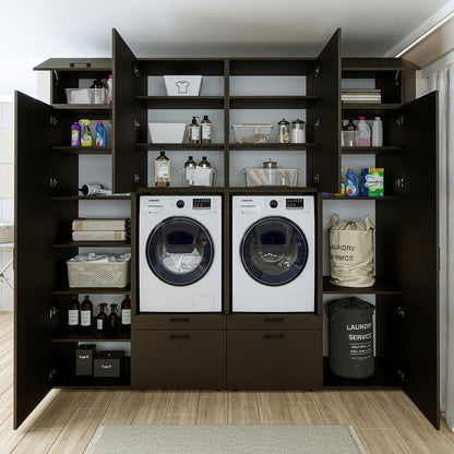 Roomart wasmachinekast SERIE 2 met 2 hoge kasten, 254 cm, in 3 kleuren
