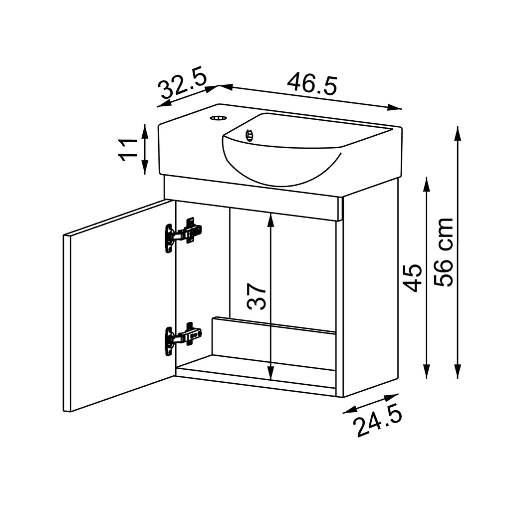 Badmöbelset • PUNTO • Unterschrank mit Waschbecken • Badezimmer Möbel • Gäste WC - badezimmerschrank, waschbecken, badezimmermöbel, badschrank, badezimmer, mit, unterschrank, badmöbel, set, waschtisch, möbel, badezimmermãbel, bad, badezimmerschränke, schm