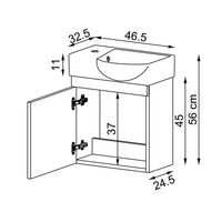 Badmöbelset • PUNTO • Unterschrank mit Waschbecken • Badezimmer Möbel • Gäste WC - badezimmerschrank, waschbecken, badezimmermöbel, badschrank, badezimmer, mit, unterschrank, badmöbel, set, waschtisch, möbel, badezimmermãbel, bad, badezimmerschränke, schm