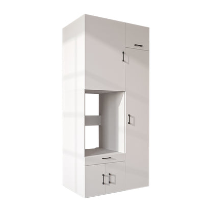 Roomart Waschmaschinenschrank SERIE 3 112 cm, Weiß, 240 cm hoch
