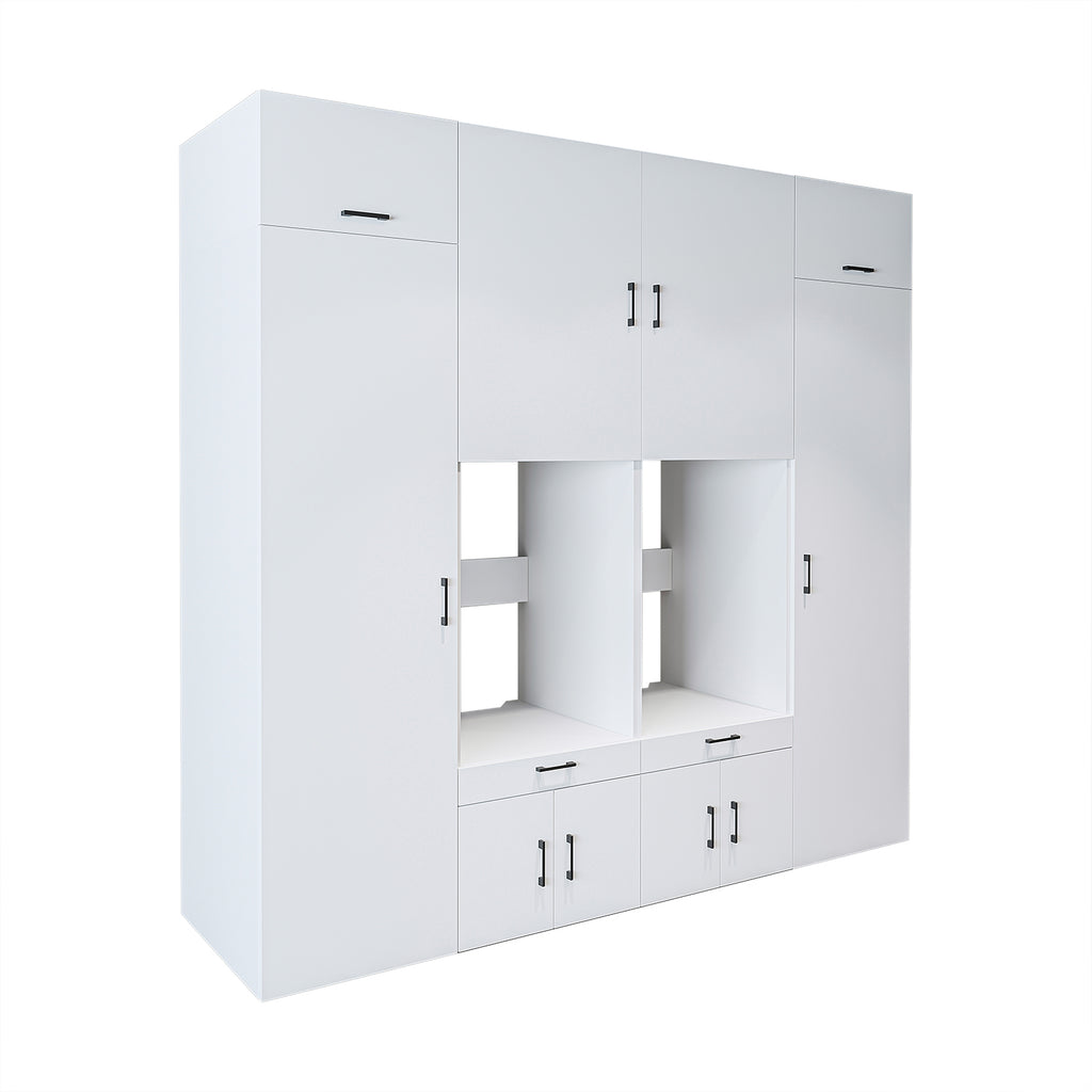 Roomart Waschmaschinenschrank SERIE 3 254 cm, Weiß, 240 cm hoch