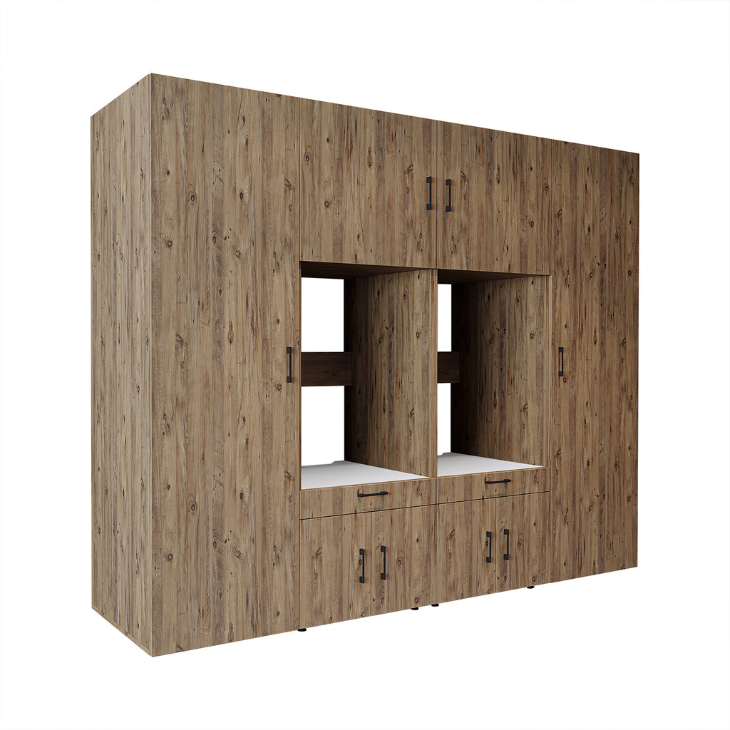 Roomart Waschmaschinenschrank SERIE 3 254 cm, Eiche, 205 cm hoch