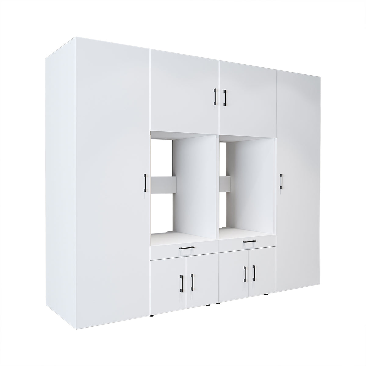 Roomart Waschmaschinenschrank SERIE 3 254 cm, Weiß, 205 cm hoch