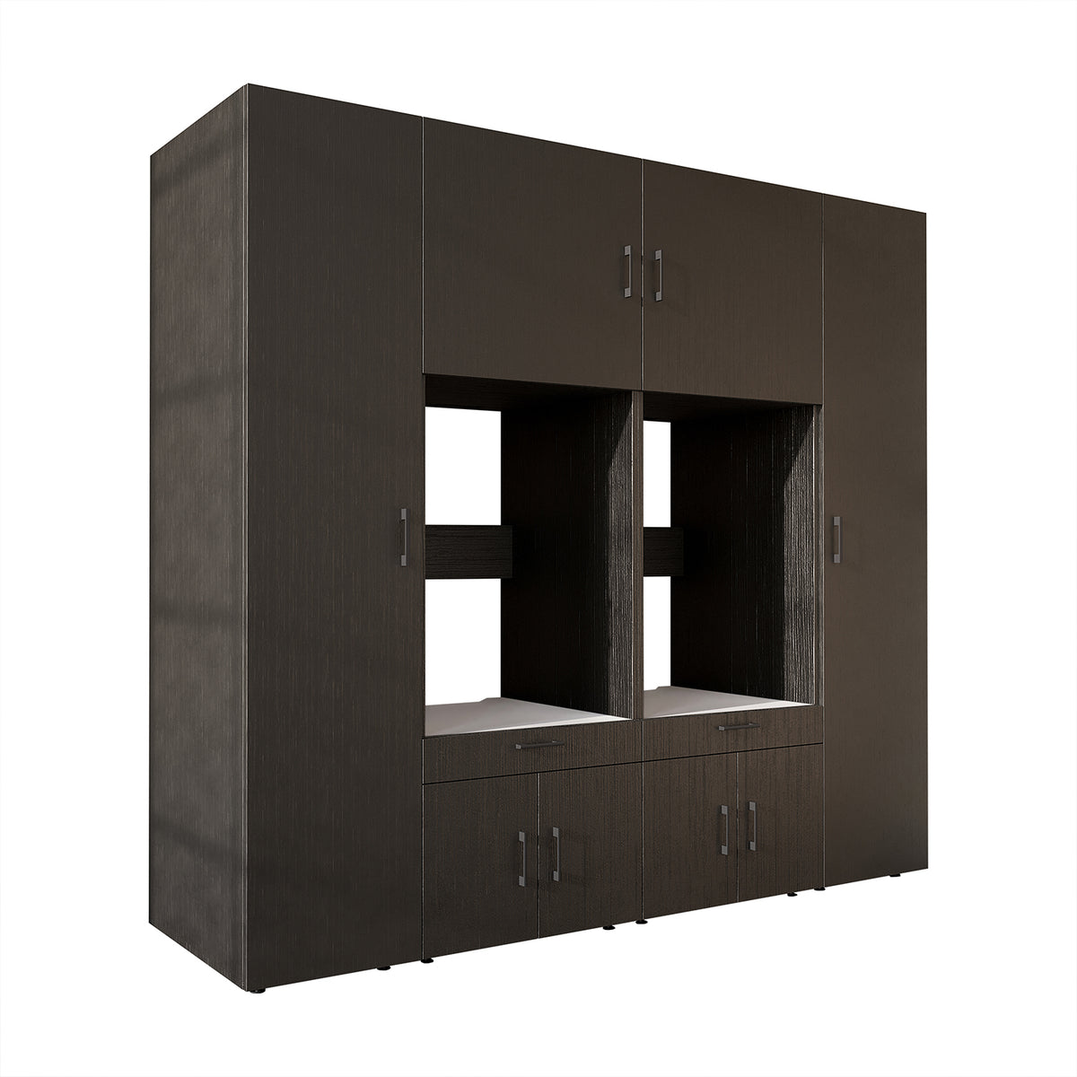 Roomart Waschmaschinenschrank SERIE 3 224 cm, Schwarz-Eiche, 205 cm hoch