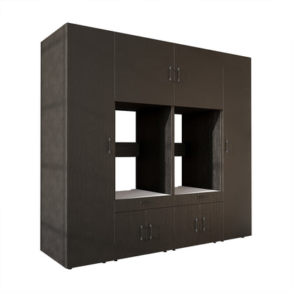 Roomart Waschmaschinenschrank SERIE 3 224 cm, Schwarz-Eiche, 205 cm hoch