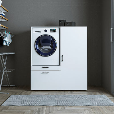Roomart wasmachinekast SERIE 2, 127 cm, met multifunctionele kast, in 2 kleuren