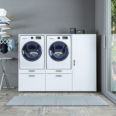 Roomart wasmachinekast SERIE 2, 194 cm, met 2 uitschuifplanken, in 2 kleuren
