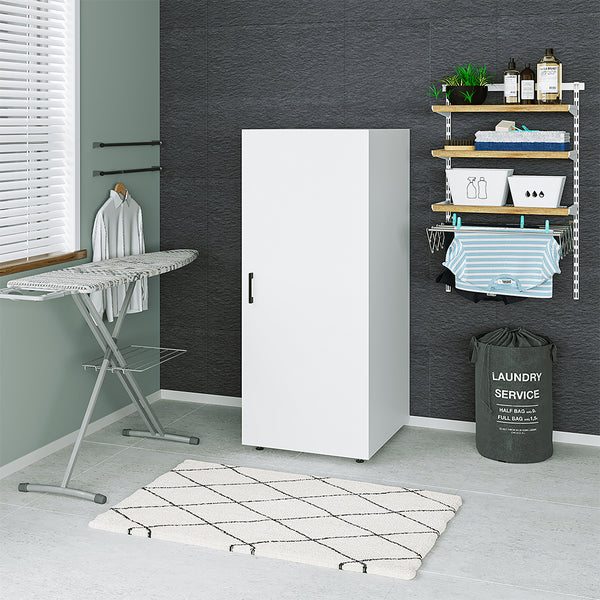 Roomart hoge kast, 60 cm, 145 cm hoog, multifunctionele kast met deur, in 2 kleuren