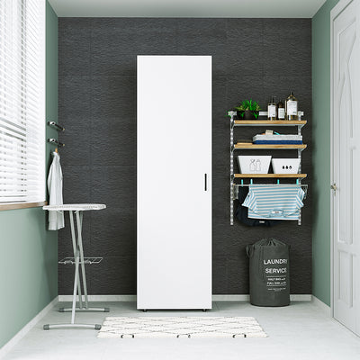 Roomart hoge kast 60 cm, 205 of 240 cm hoog, met legplanken, in 3 kleuren